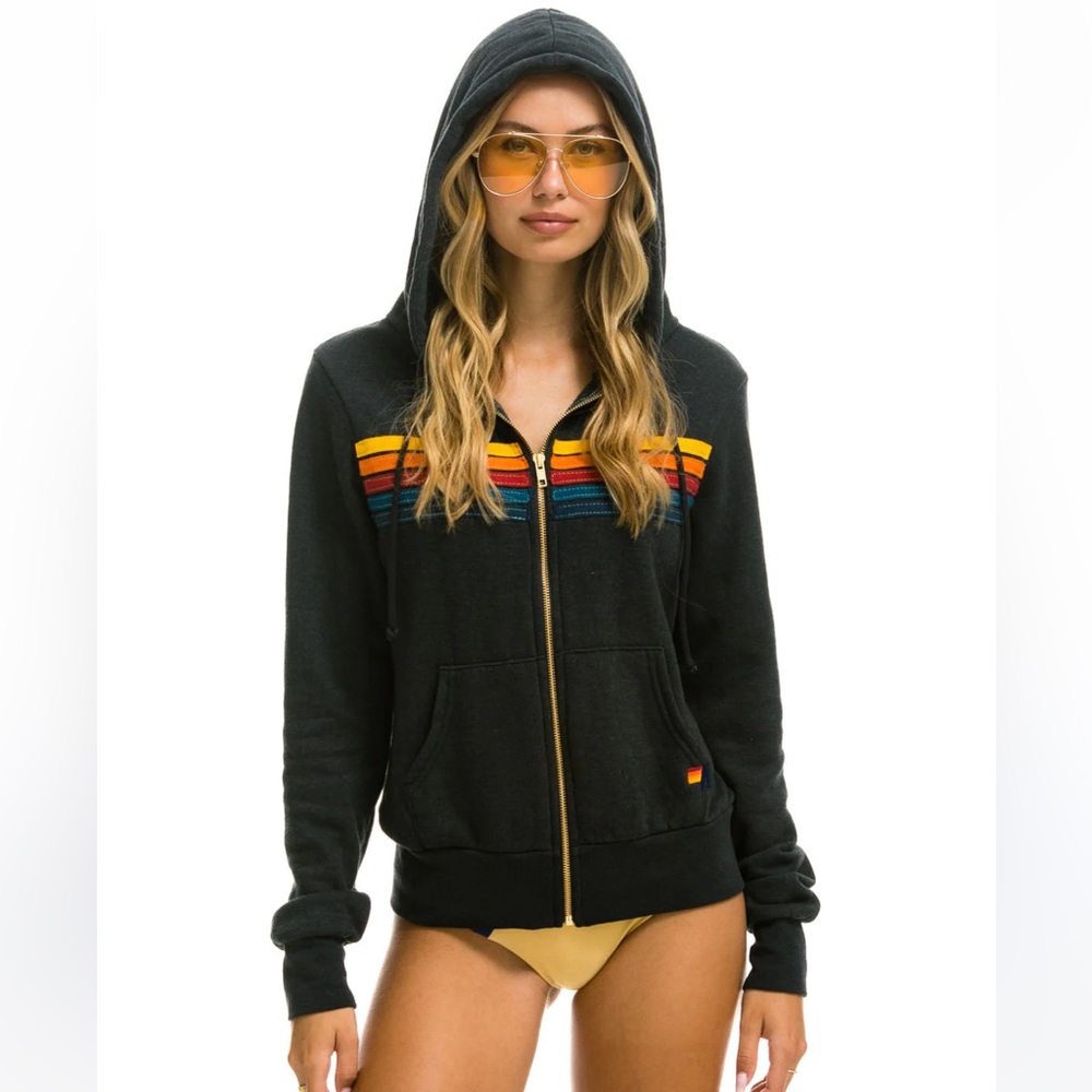 Aviator Nation 5 Stripe Hoodie
